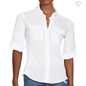 James Perse ribbed panel shirt sz2 NWT